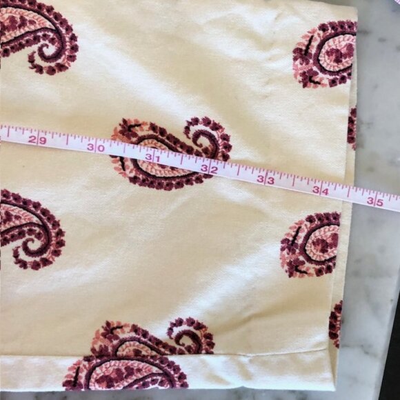 LOFT Marisa Ankle Cream Pink Paisley Pants 8 - Picture 15 of 16